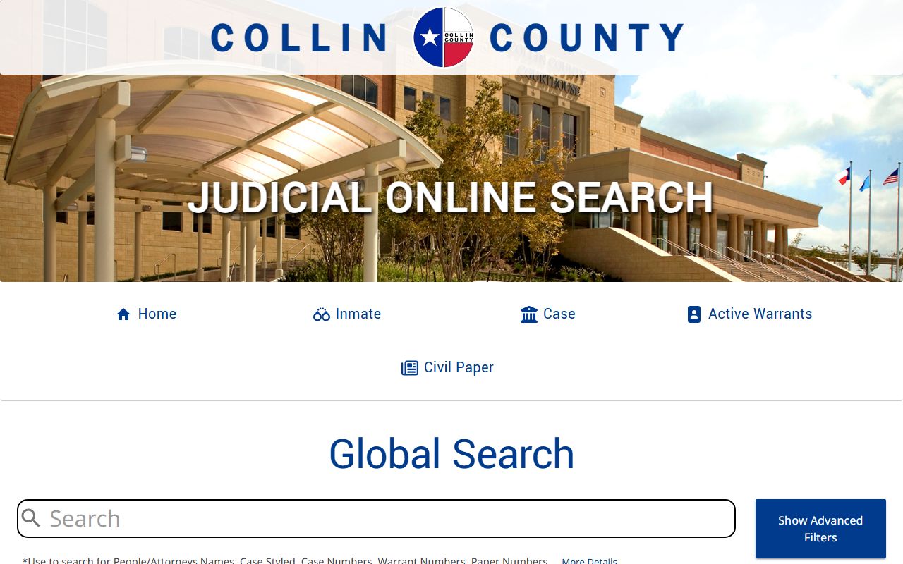 Collin County judicial records search portal for Frisco cases