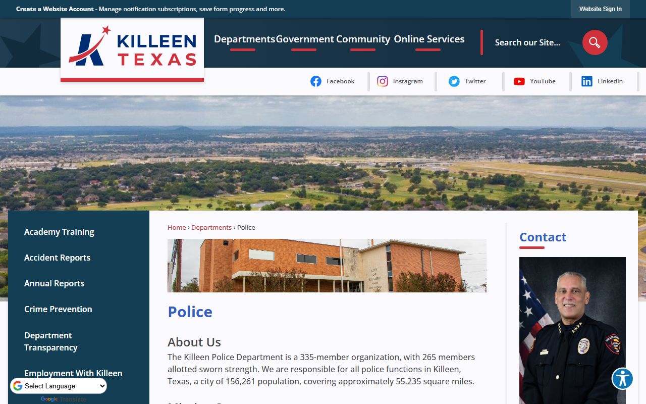 Killeen Police Department records portal