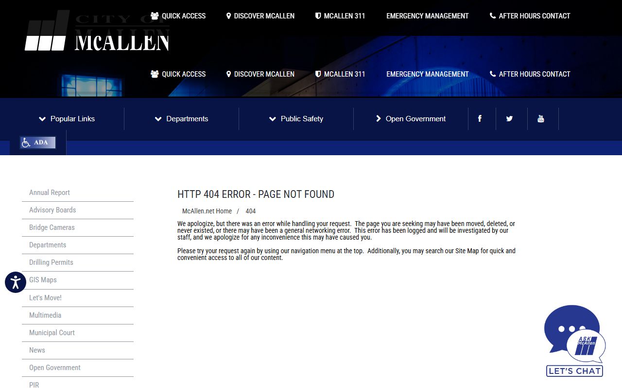 McAllen Police Department records portal