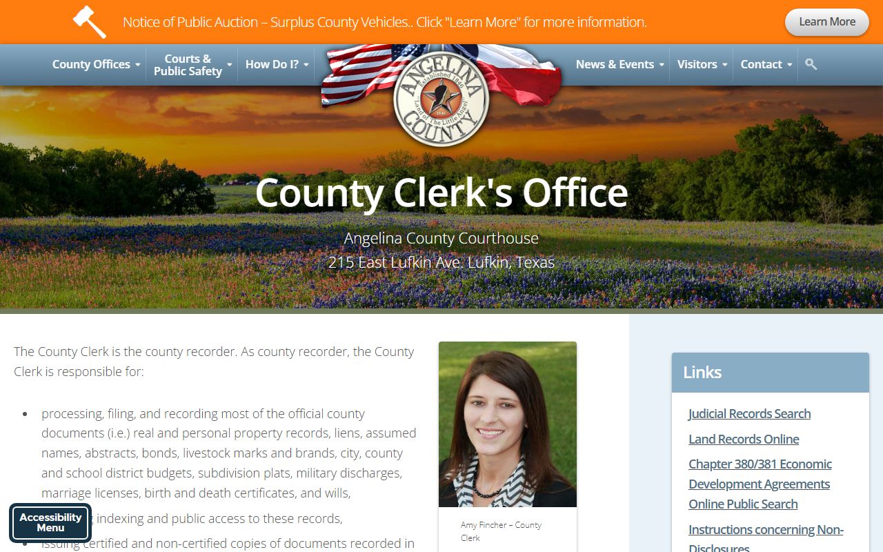 Angelina County District Clerk portal - Angelina County Felony Records