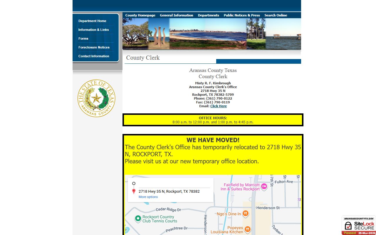 Aransas County District Clerk portal - Aransas County Felony Records
