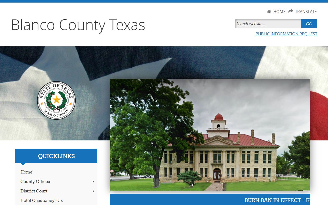 Blanco County official government website