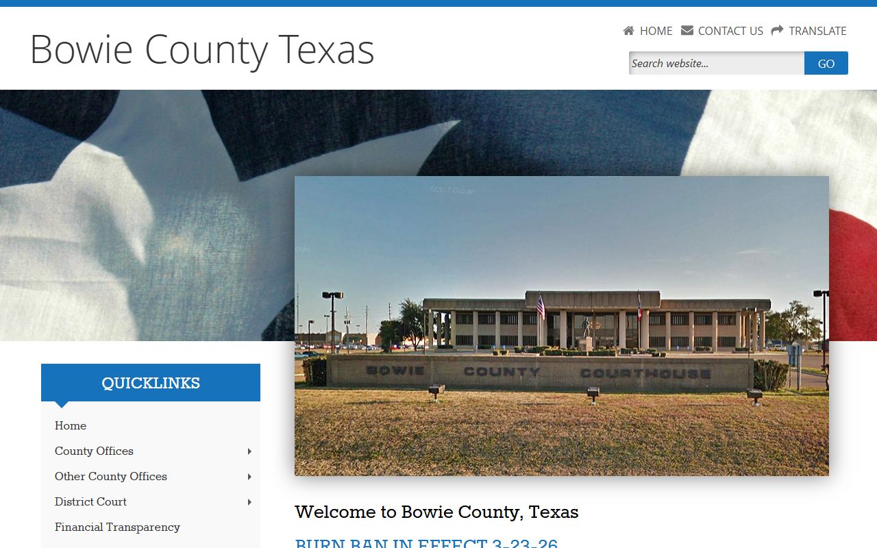 Bowie County official government website