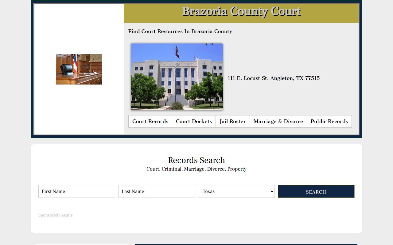 Brazoria County court records portal