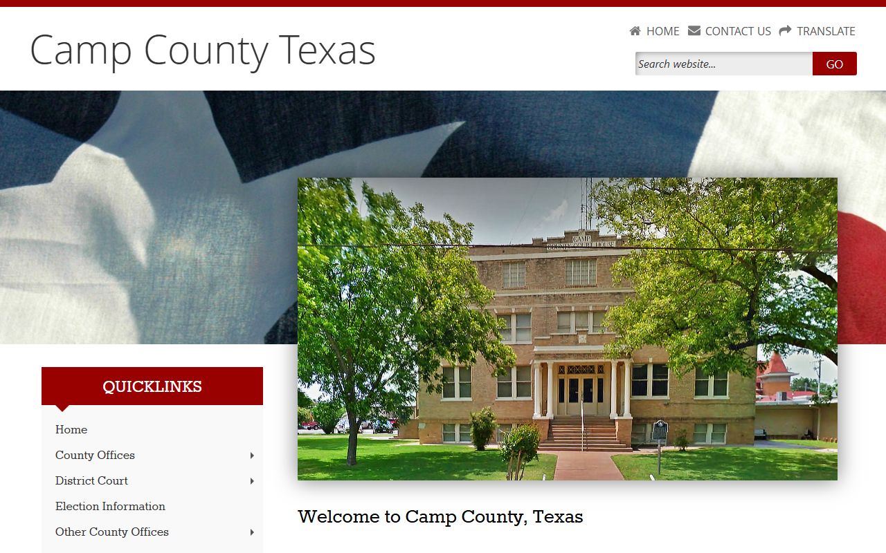 Camp County official government website