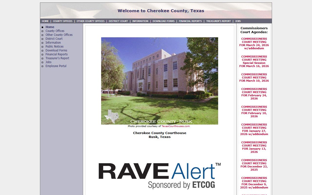 Cherokee County official website - Cherokee County Felony Records