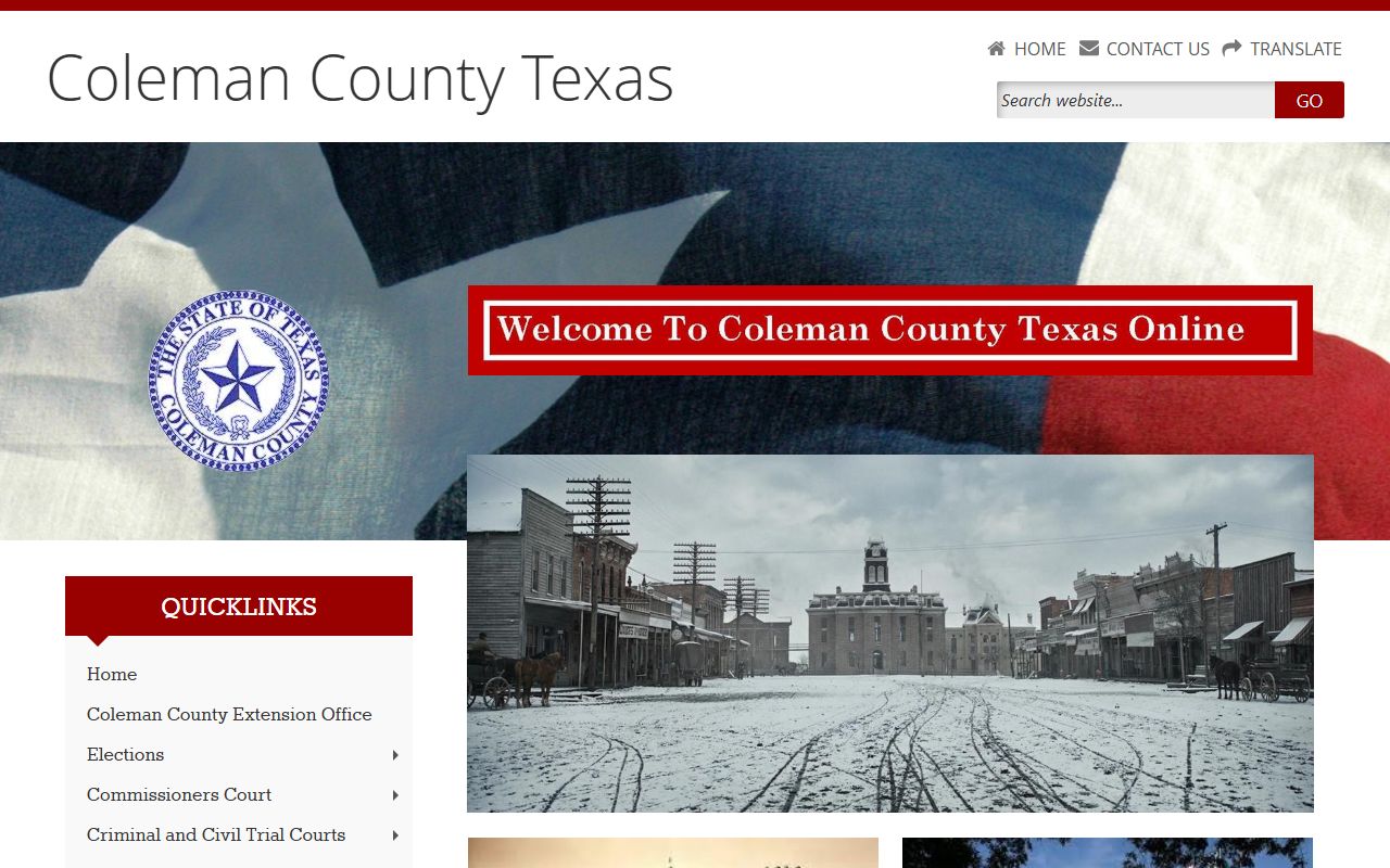 Coleman County official website - Coleman County Felony Records