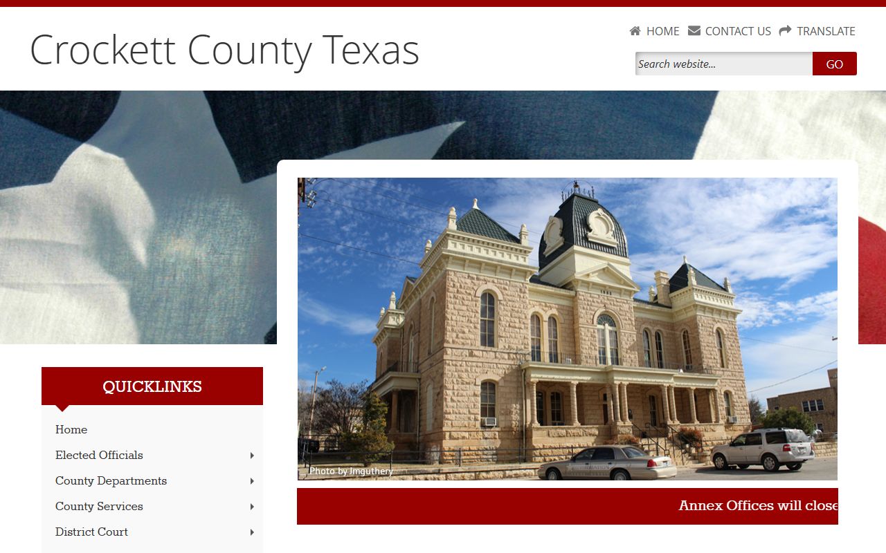 Crockett County official website - Crockett County Felony Records