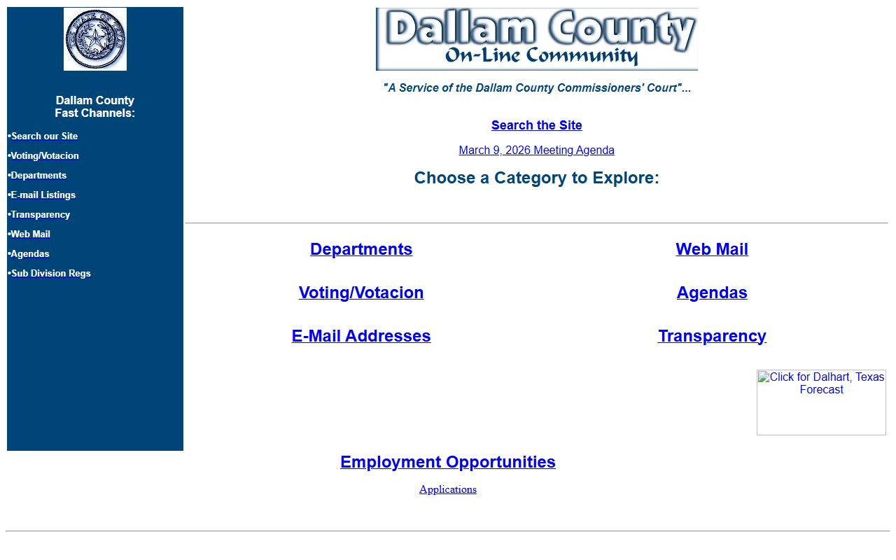 Dallam County official website - Dallam County Felony Records