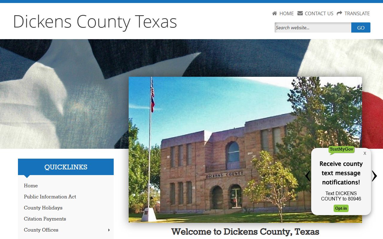 Dickens County official website - Dickens County Felony Records