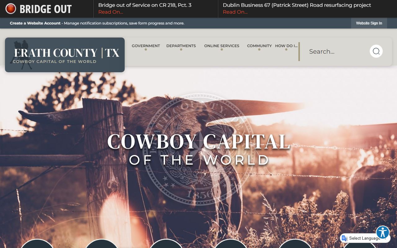 Erath County official website