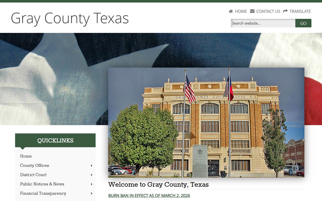 Gray County homepage - Gray County Felony Records