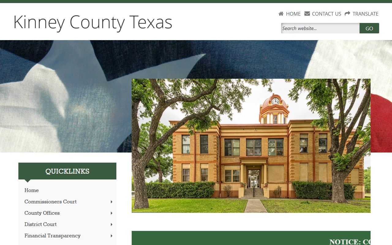 Kinney County official website - Kinney County Felony Records
