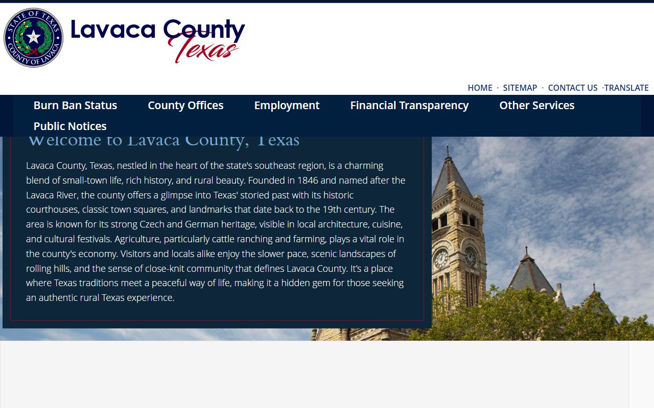Lavaca County official website