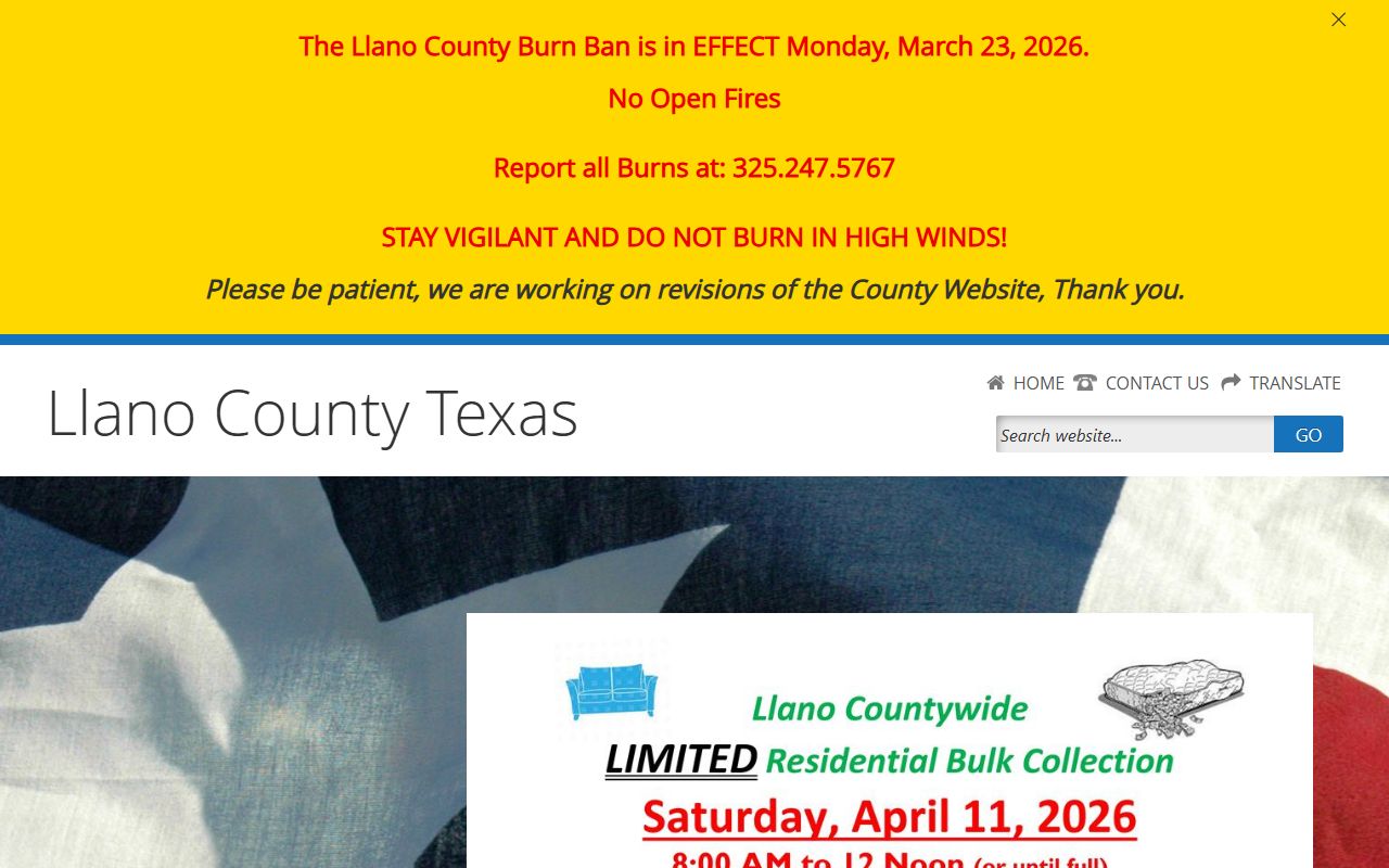 Llano County homepage - Llano County felony records