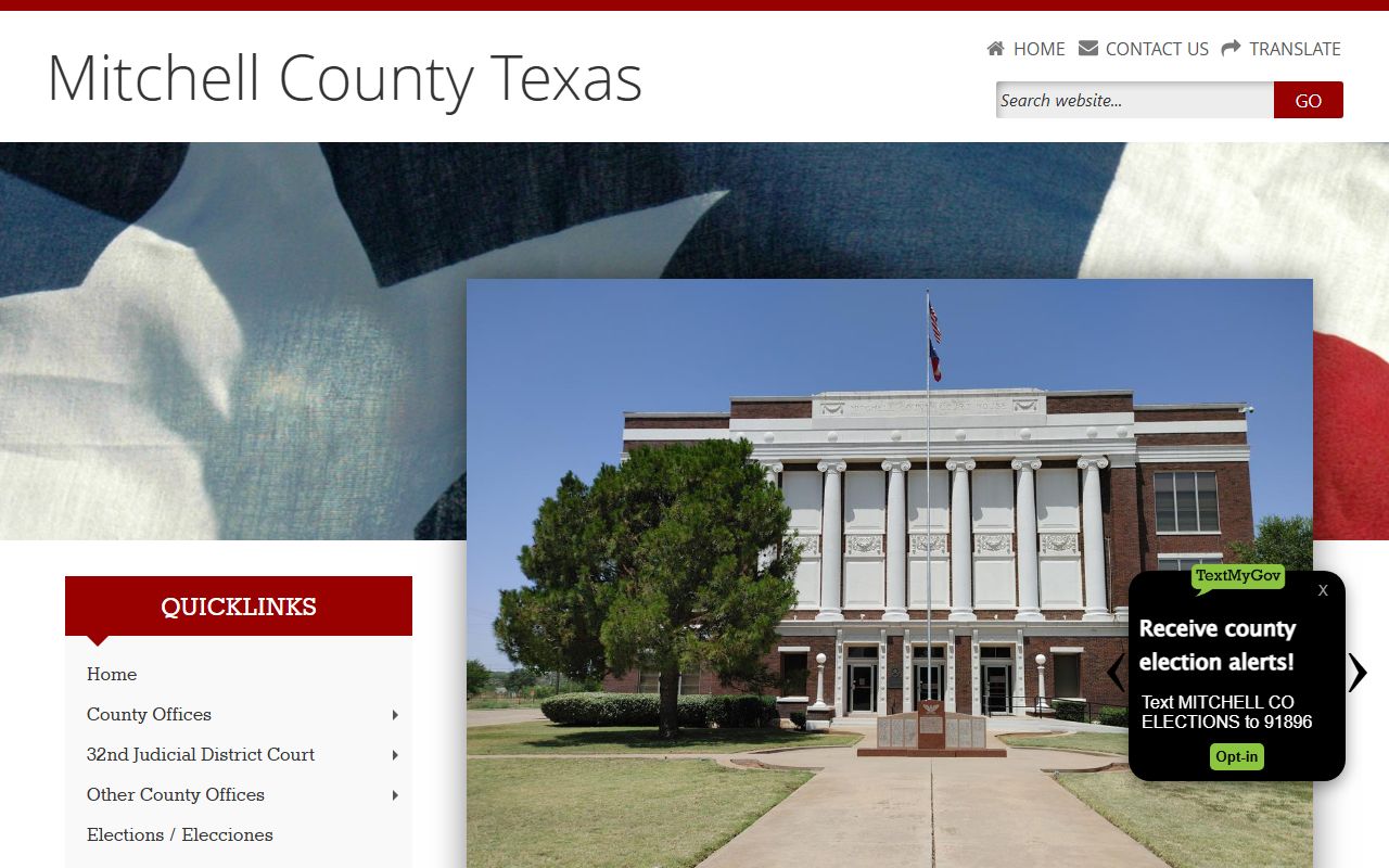 Mitchell County official website - Mitchell County Felony Records