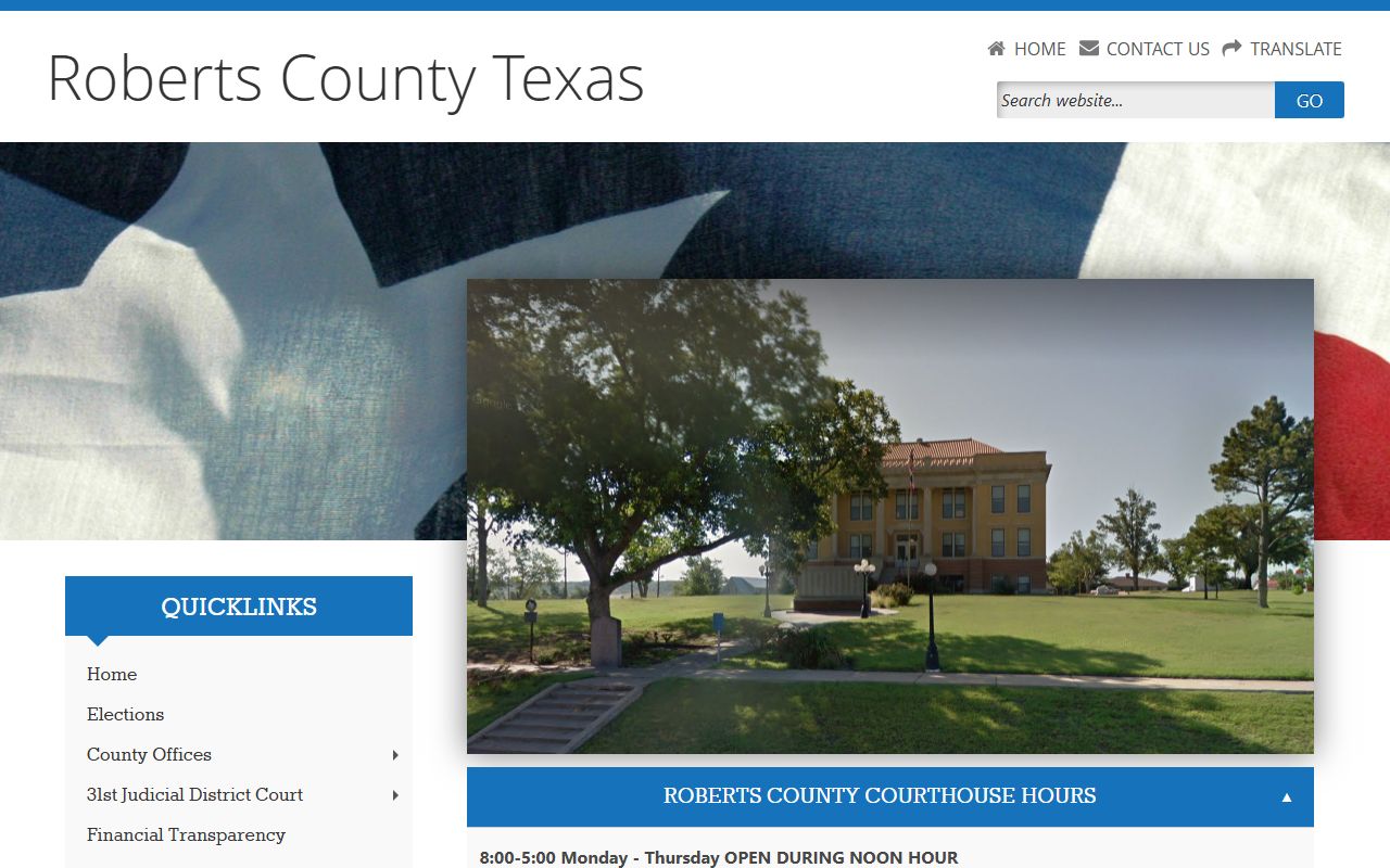Roberts County government homepage