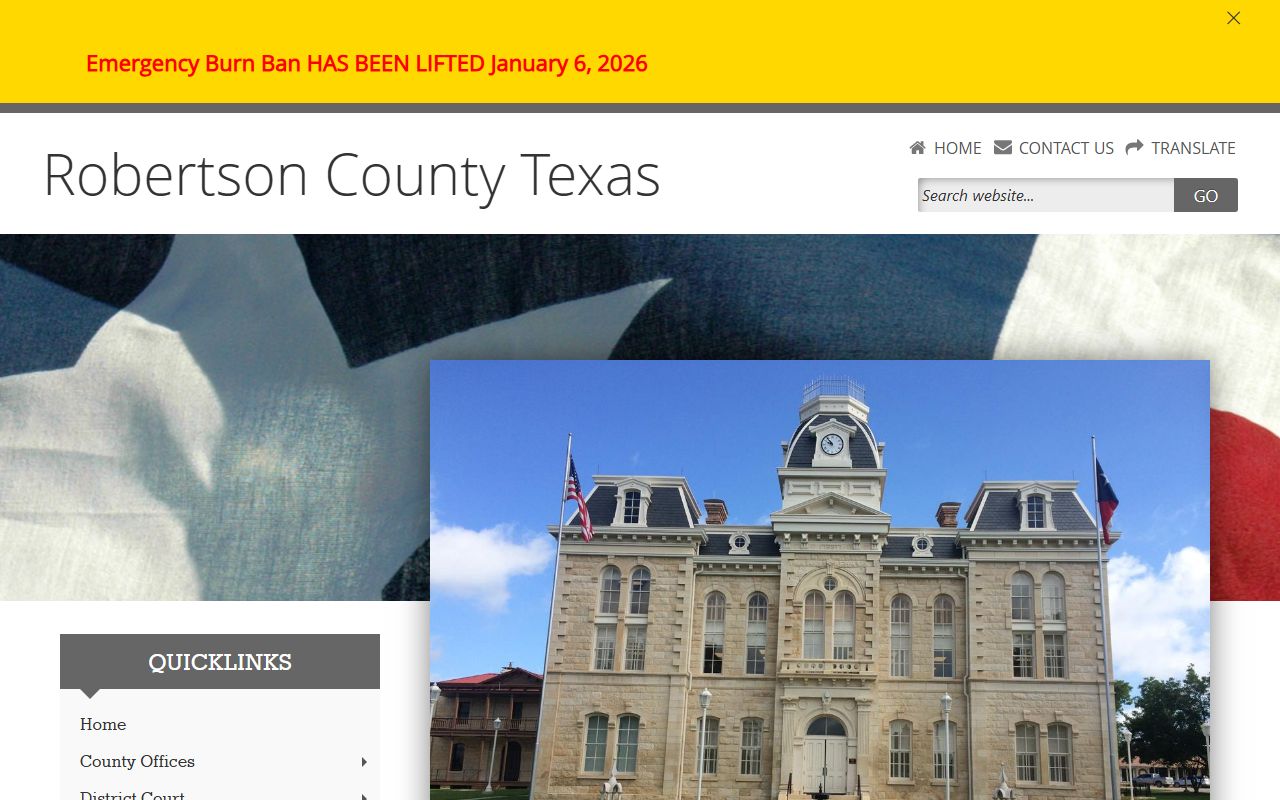 Robertson County government homepage