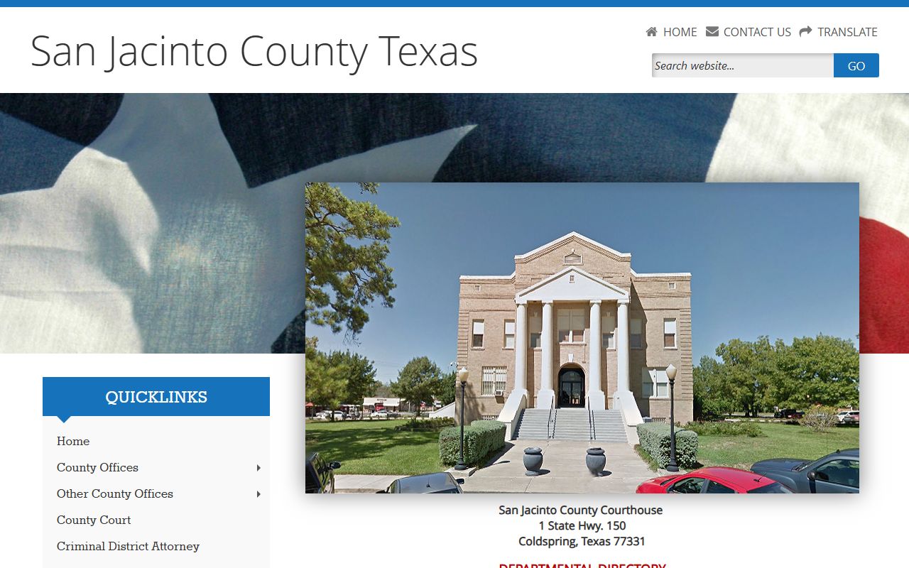 San Jacinto County official website