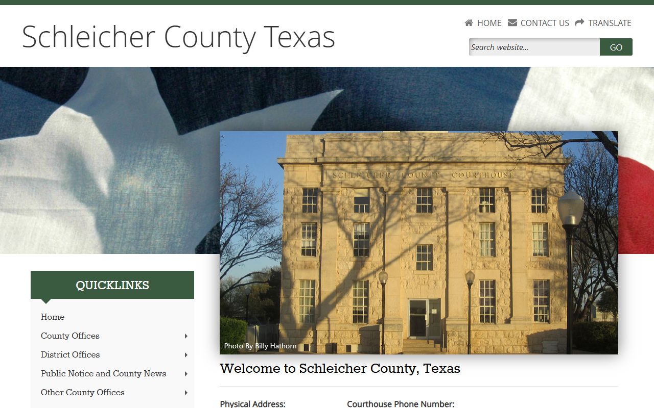 Schleicher County official website