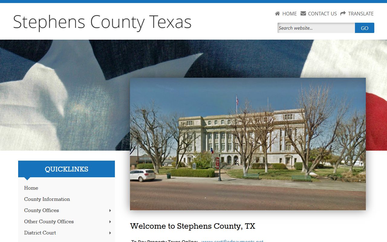 Stephens County government homepage