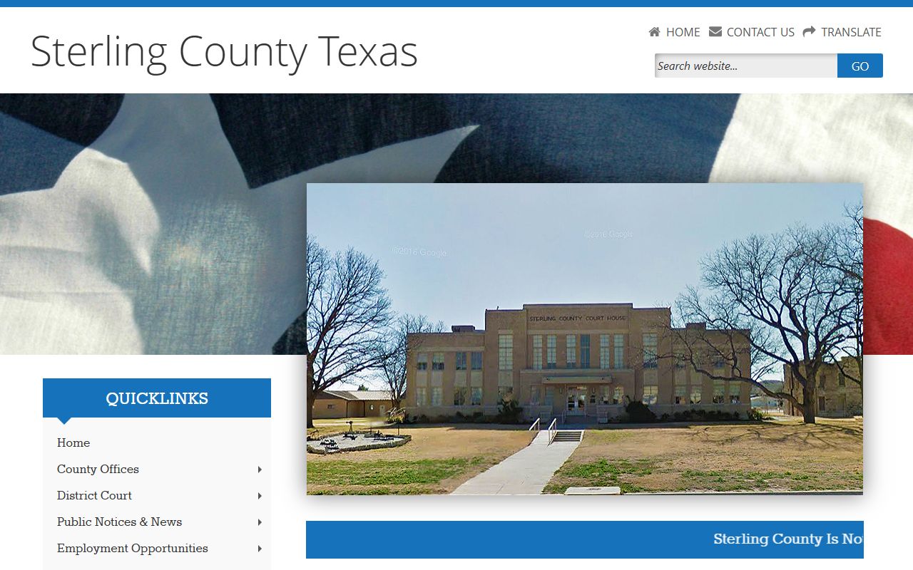 Sterling County government homepage