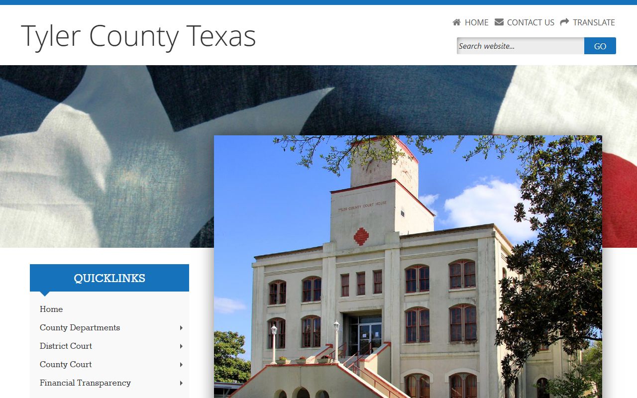 Tyler County government homepage