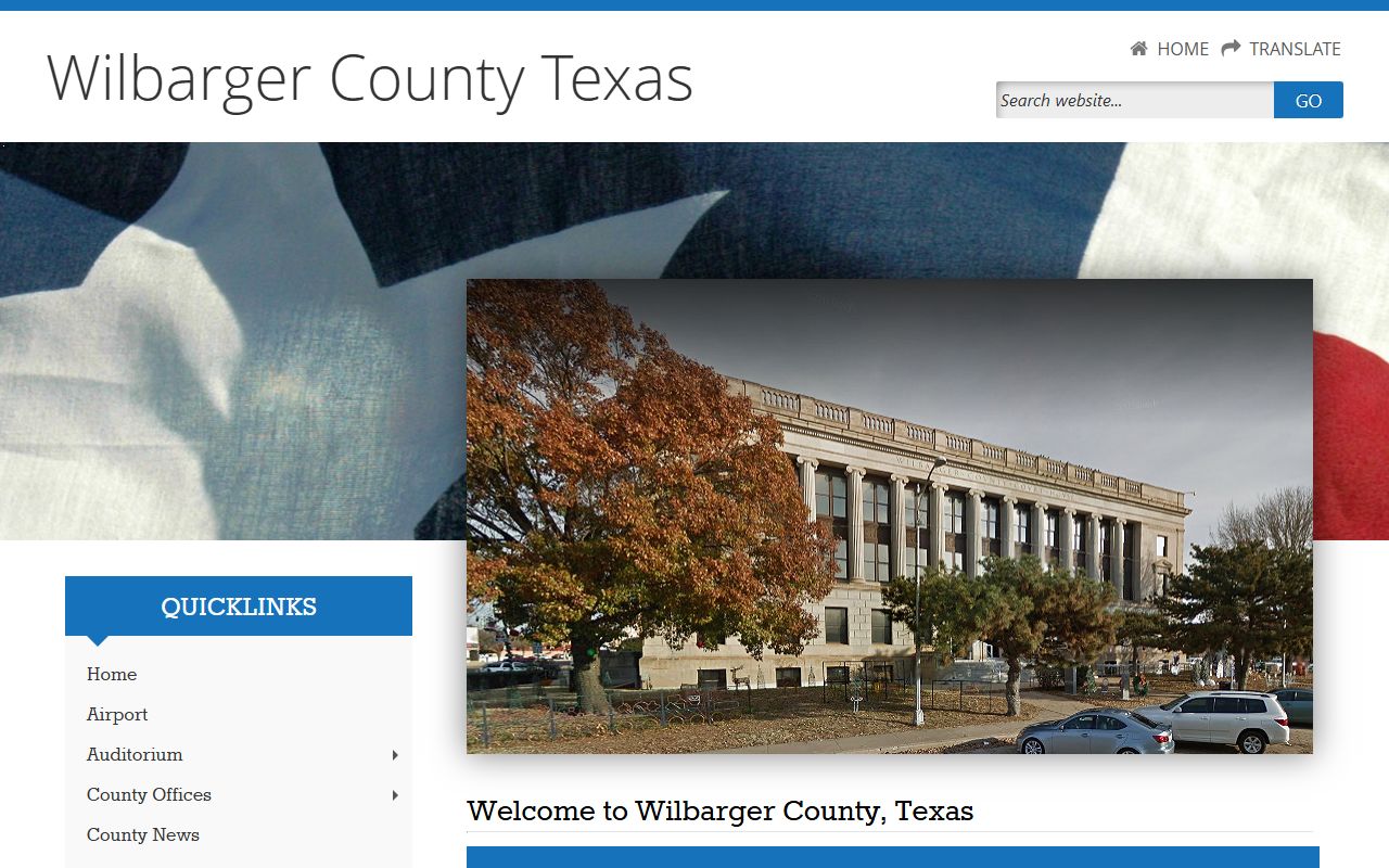 Wilbarger County Texas official website homepage