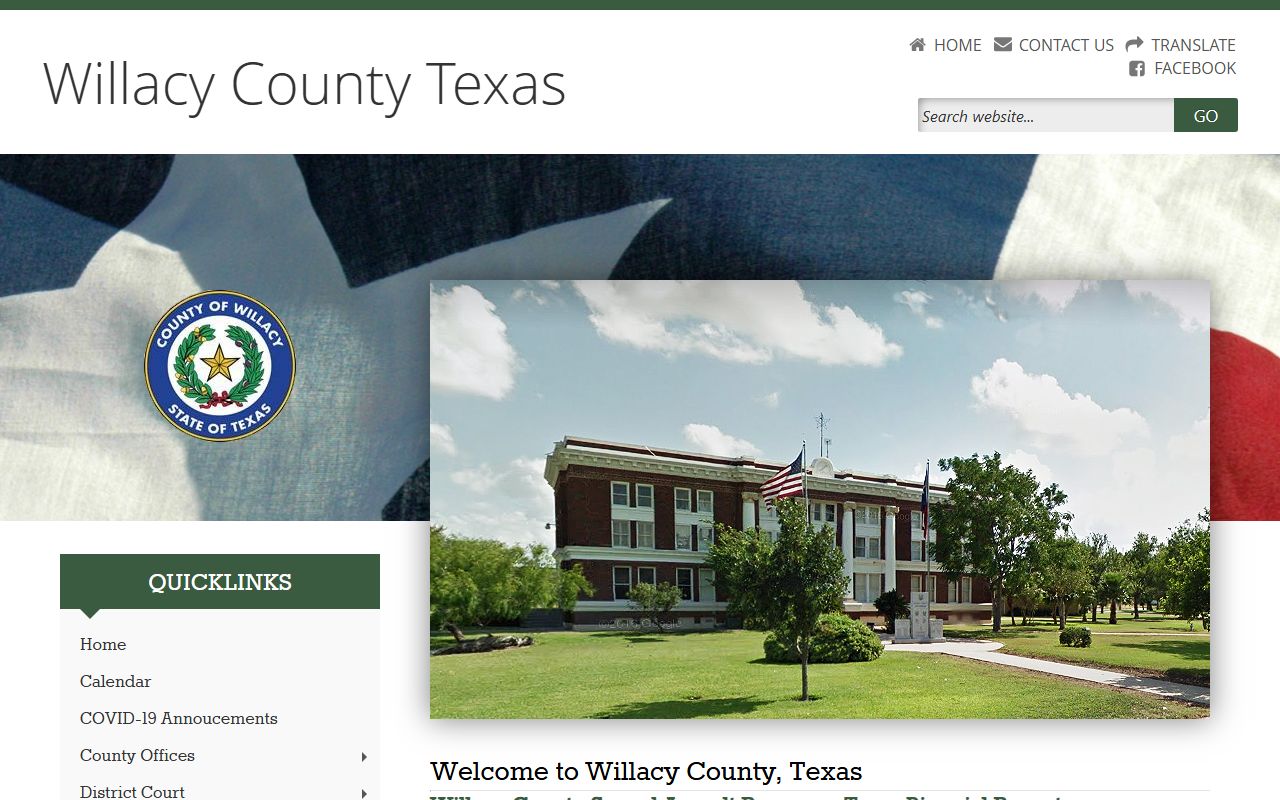 Willacy County Texas official website homepage