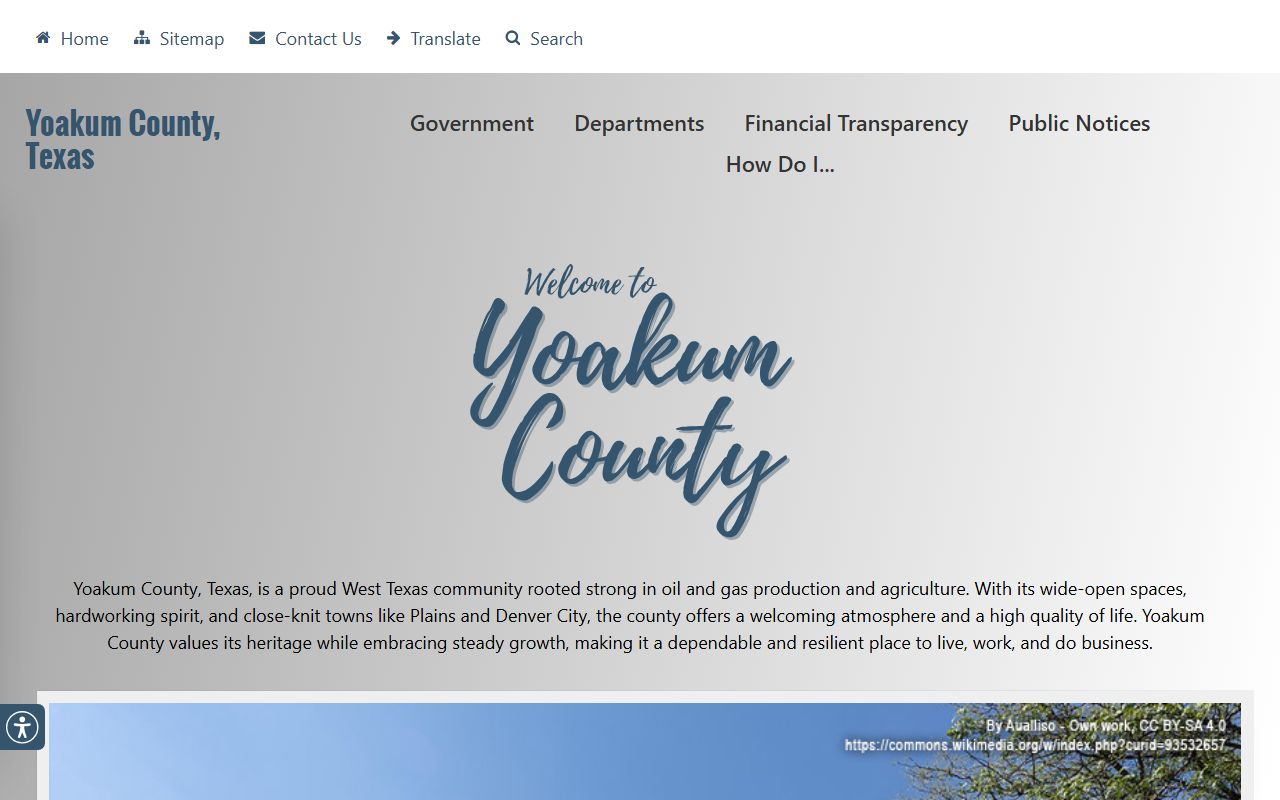 Yoakum County Texas official website homepage