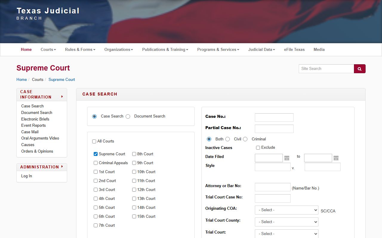 Texas Courts Case Search - Texas Felony Records